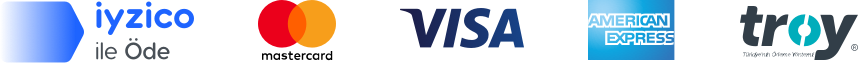 iyzico ile Güvenli Ödeme - Visa, Mastercard, American Express, Troy